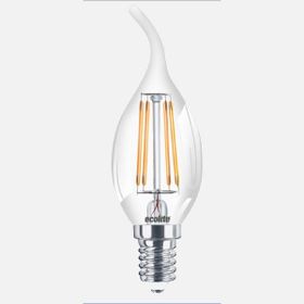 Ecolite Filament Flame C35 4 W Sarı Mum E14 Duy 2'li Led Ampul