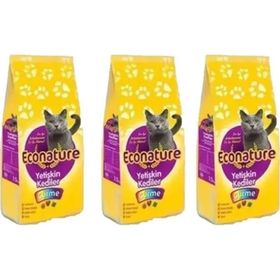 Econature 3x1 kg Gurme Yetişkin Kuru Kedi Maması