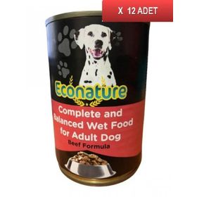 Econature 400 gr 12 ADET Beef Sığır Etli Köpek Konservesi