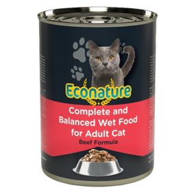 Econature 400 gr Parça Etli ve Soslu Sığır Etli Yetişkin Kedi Konservesi
