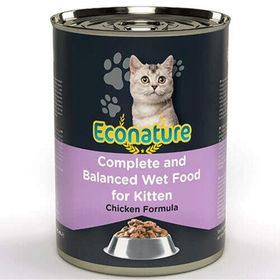 Econature Kitten Chicken Soslu Parça Etli Tavuk Etli 400 gr Yavru Kedi Yaş Maması