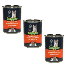 Econature Kuzu Etli Konserve Yetişkin 3 x 400 gr Kedi Maması