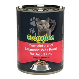 Econature Sığır Etli 12x400 gr Konserve Yetişkin Kedi Maması
