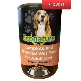 Econature Somon Etli 12x400 gr Konserve Yetişkin Köpek Maması