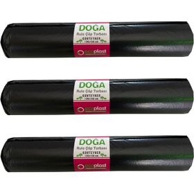 Ecoplast 240 L 700 gr 10'lu 120x150 cm Siyah Hantal Konteyner Çöp Torbası (3 adet)