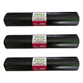 Ecoplast 240 L 700 gr 10'lu 120x150 cm Siyah Hantal Konteyner Çöp Torbası (3 adet)