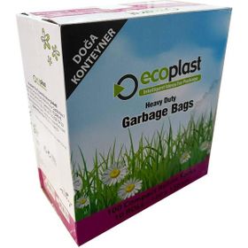 Ecoplast 240 L 700 gr 10'lu 120x150 cm Siyah Hantal Konteyner Çöp Torbası (3 adet)