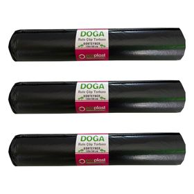 Ecoplast 240 L 700 gr 10'lu 120x150 cm Siyah Hantal Konteyner Çöp Torbası