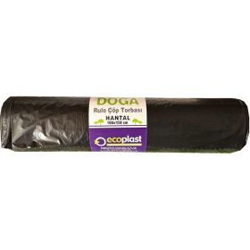 Ecoplast 240 lt 100x150 cm 600 gr 10 Adetlik 1 Rulo Siyah Hantal Konteyner Çöp Torbası