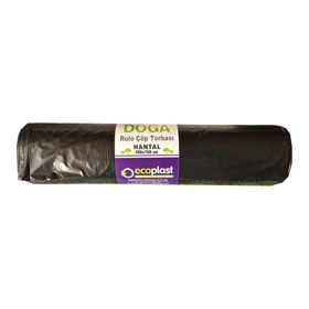 Ecoplast 240 lt 100x150 cm 600 gr 10 Adetlik 1 Rulo Siyah Hantal Konteyner Çöp Torbası