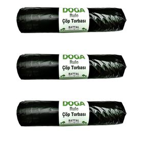 Ecoplast 300 gr 75x90 cm 10 Adetlik 1 Rulo Battal Boy Siyah Çöp Torbası Poşeti