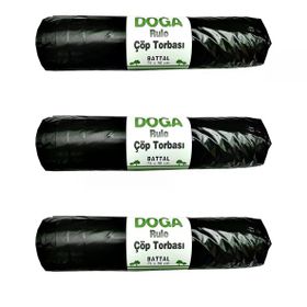 Ecoplast 300 gr 75x90 cm 10 Adetlik 1 Rulo Battal Boy Siyah Çöp Torbası Poşeti