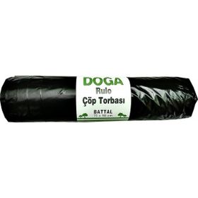 Ecoplast 300 gr 75x90 cm 10 Adetlik 1 Rulo Battal Boy Siyah Çöp Torbası Poşeti