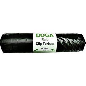 Ecoplast 300 gr 75x90 cm 10 Adetlik 1 Rulo Battal Boy Siyah Çöp Torbası Poşeti
