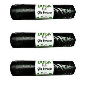 Ecoplast 300 gr 75x90 cm 10 Adetlik 1 Rulo Battal Boy Siyah Çöp Torbası Poşeti