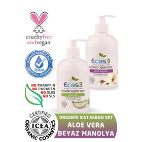 Ecos3 Aloevera Organik 2 Adet x 500 ml Sıvı Sabun
