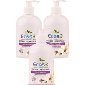 Ecos3 Beyaz Manolya Organik 3 Adet x 500 ml Sıvı Sabun