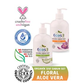 Ecos3 Floral Organik 500 ml x 2 Adet Sıvı Sabun