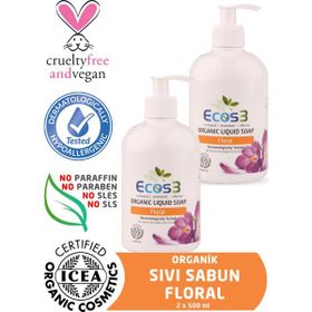 Ecos3 Floral Organik 500 ml x 2 Adet Sıvı Sabun