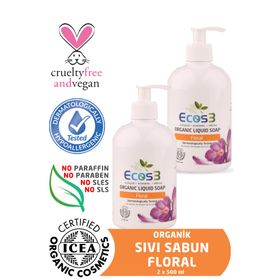 Ecos3 Floral Organik 500 ml x 2 Adet Sıvı Sabun