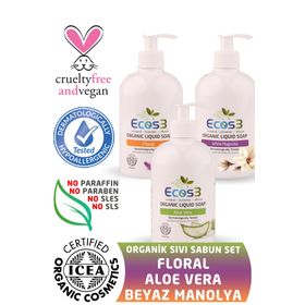 Ecos3 Floral Organik 500 ml x 3 Adet Sıvı Sabun