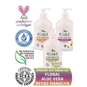 Ecos3 Floral Organik 500 ml x 3 Adet Sıvı Sabun