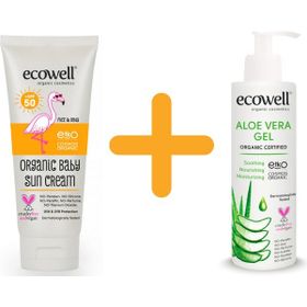 Ecowell 110 gr Bebek Güneş Kremi + 200 ml Aloevera Jel