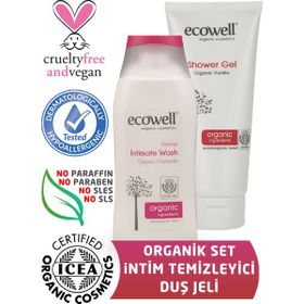 Ecowell 200 ml Organik Duş Jeli + İntim Temizleyici