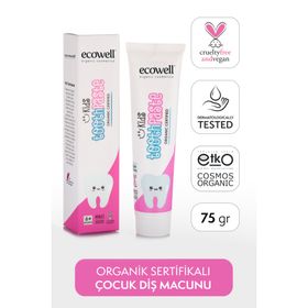 Ecowell 75 GR Organik Karadut Özlü Çocuk Diş Macunu