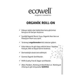 Ecowell 75 ml Erkek Organik Roll-On