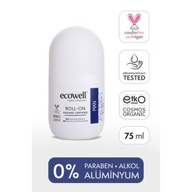 Ecowell 75 ml Erkek Organik Roll-On