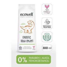 Ecowell Bebek Bakım Seti - Organik Bebek Losyonu + 300 ml Yüz Ve Vücut Doğal Nemlendirici Bebek Kremi