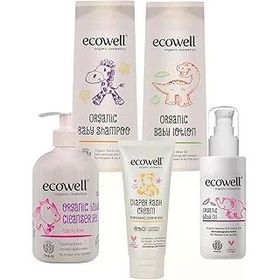 Ecowell Full Paket 5'li Ürün Organik Bebek Bakım Seti