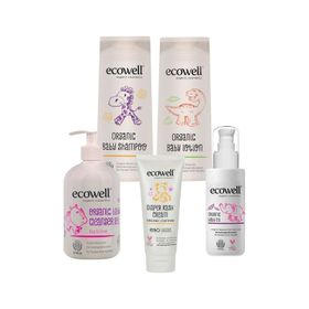 Ecowell Full Paket 5'li Ürün Organik Bebek Bakım Seti