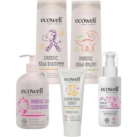 Ecowell Full Paket 5'li Ürün Organik Bebek Bakım Seti