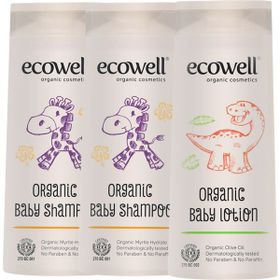 Ecowell Organik 2 Adet Bebek Şampuanı + Bebe Losyonu