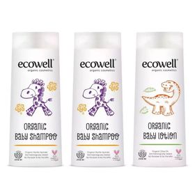 Ecowell Organik 2 Adet Bebek Şampuanı + Bebe Losyonu