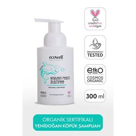 Ecowell Organik 300 ml Bebek Köpük Şampuan