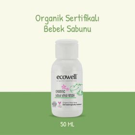 Ecowell Organik 50 ml Seyahat Boy Bebek Sabunu