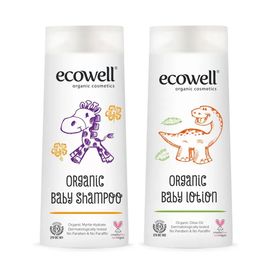 Ecowell Organik ve Vegan 2x300 ml Bebek Şampuanı + 2x300 ml Bebek Losyonu