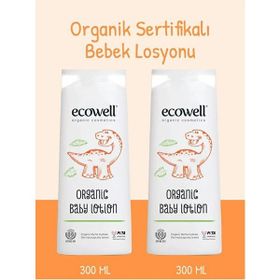 Ecowell Organik & Vegan Sertifikalı 2x300 ml Bebek Yüz & Vücut Losyonu