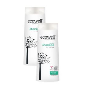 Ecowell Yağlı Saçlar İçin 2x300 ml Organik Şampuan