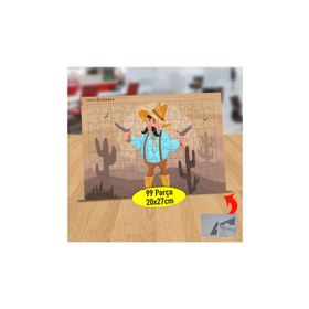 ED2C Kaktüsler ve Meksikalı Kovboy 99 Parça Puzzle Yapboz Tablo