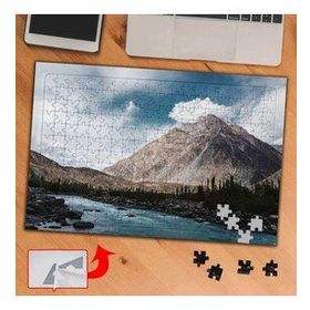 ED997 Dağ Deniz Bulut Gökyüzü 240 Parça Puzzle Yapboz Tablo