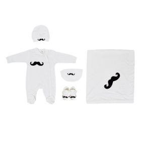 Eda Baby 7712 0-3 Ay Çiçekli Lüx 5'li Hastane Çıkış Seti