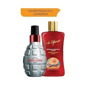 Eda Taşpınar 200 ml Mykonos Supreme Bronzing Bomb ve Bronzluk Koruyucu Losyon