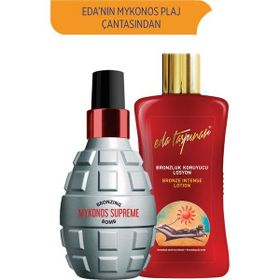 Eda Taşpınar 200 ml Mykonos Supreme Bronzing Bomb ve Bronzluk Koruyucu Losyon