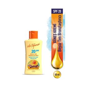Eda Taşpınar 200 ml SPF 50 Yüksek Korumalı+SPF 20 Beyaz Ten Bronzlaştırıcı