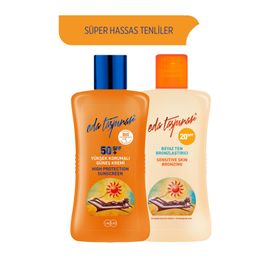 Eda Taşpınar 200 ml SPF 50 Yüksek Korumalı+SPF 20 Beyaz Ten Bronzlaştırıcı