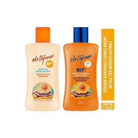Eda Taşpınar 200 ml SPF 50 Yüksek Korumalı+SPF 20 Beyaz Ten Bronzlaştırıcı